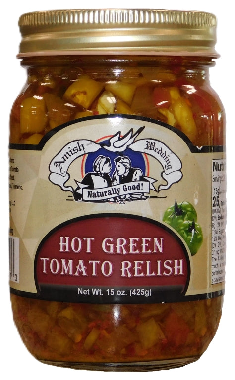 Hot Green Tomatoe Relish
