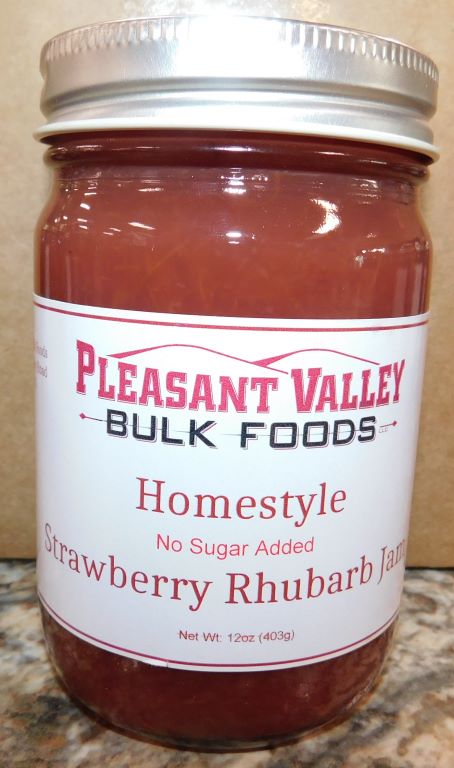 No Sugar Added  Strawberry Rhubarb Jam 19oz.