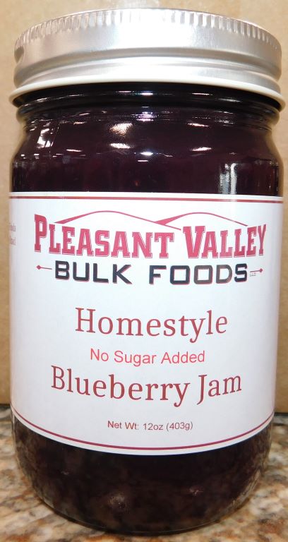 No Sugar Added Blueberry Jam 12oz.